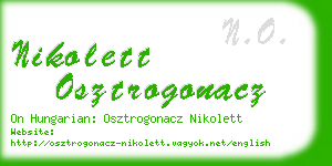 nikolett osztrogonacz business card